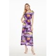 thumbnail image 4 of Robe Maxi Simple à Manches Cap Luau Hawaïenne pour Femme P Violet Coucher de Soleil, 4 of 5