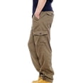 thumbnail image 4 of AherBiu Mens Hiking Pants Straight Leg Outdoor Multi Pockets Cargo Work Pants Workout Running Lightweight Tactical Pants, 4 of 8