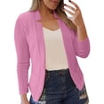 thumbnail image 2 of IMENGL Veste de Petit Tailleur Décontractée Unie, Rose m, Taille M-5TG, 2 of 5