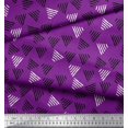 thumbnail image 2 of Soimoi Moss Georgette Fabric Triangle Block Printed Fabric 1 Yard 42 Inch Wide, 2 of 3