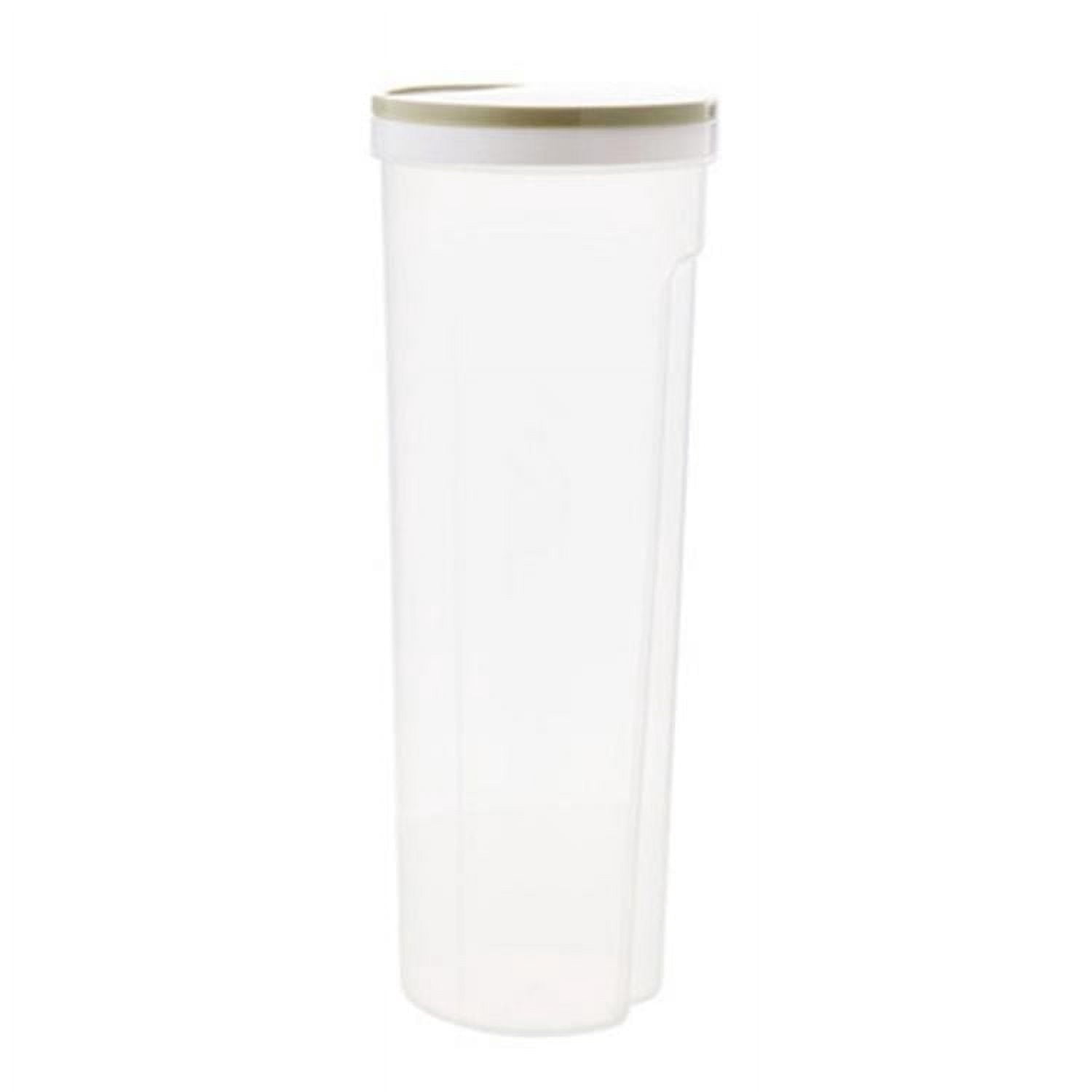 Binwennn Food Storage Containers with Lids Airtight Glass Airtight Cookie Storage Containers Clear Tall Food Storage Spaghetti Pasta Container With Locking Lid Round Transparent Storage