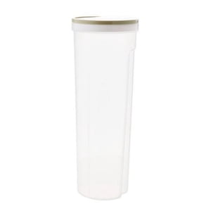 Binwennn Food Storage Containers with Lids Airtight Glass Airtight Cookie Storage Containers Clear Tall Food Storage Spaghetti Pasta Container With Locking Lid Round Transparent Storage