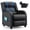 Black + Blue, variant on Gymax Kids Recliner Chair Ergonomic Leather Sofa Armchair w/Footrest Side Pocket Blue
