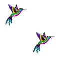 thumbnail image 2 of Wweixi Iron Hummingbird Hanging Home Decor Crafts Ornament Birds Outdoor Pink 2Set, 2 of 6