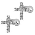 thumbnail image 3 of lionlar 2pcs Dermal Anchor Tops and Base Titanium Steel Piercing Jewelry Cross, 3 of 9