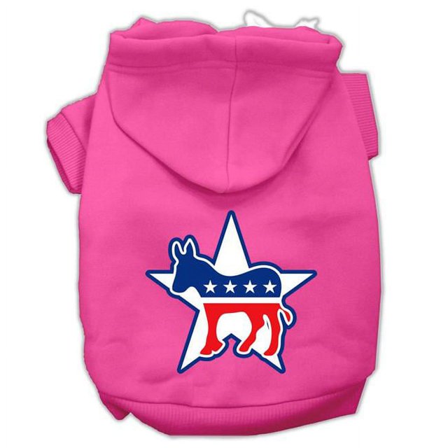 Sweat à Capuche pour Animaux Imprimé Écran Démocrate Rose Vif Taille Lg (14)