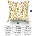 thumbnail image 5 of Yellow Grey Leopard Print Pillow Covers 16X16 Inch Watercolor Gray White Cheetah Decorative Pillow Cases Animal Square Throw Pillow Case Set of 2 Home Decor For Sofa Living Room Bedroom Bed Cushion, 5 of 5