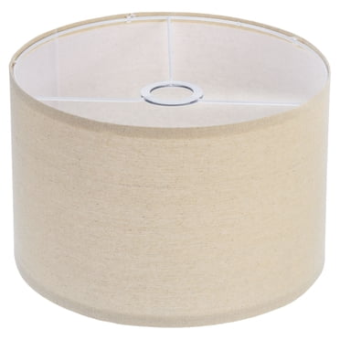 12"x12"x8" Linen Lamp Shades Assembly Drum Lampshades for Table Floor Lamps Cream