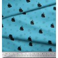 thumbnail image 2 of Soimoi Blue polyester Crepe Fabric Ship & Wheel Nautical Print Fabric by Yard 42 Inch Wide, 2 of 3