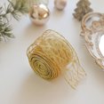 thumbnail image 3 of TIMIFIS Christmas Ribbon Wired Gold Christmas Tree Ribbon Glitter Christmas Wired Ribbons for Tree, Crafts,Gift Wrapping, Wreaths, Garland, Home Decor(2m), 3 of 5