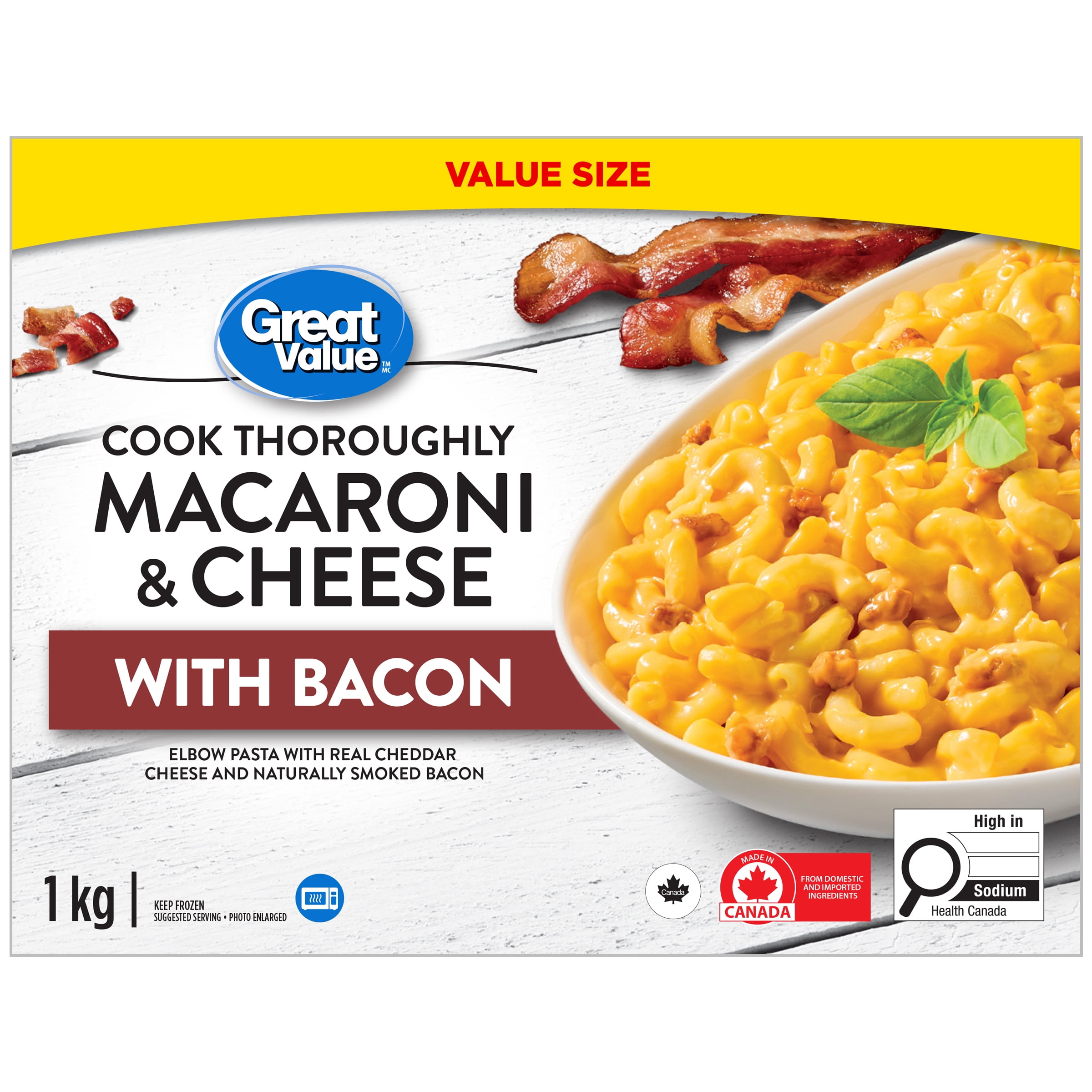 Great Value Rich & Savoury Macaroni & Cheese with Bacon, 1 kg