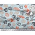 thumbnail image 2 of Soimoi Rayon Fabric Grains & Fish Food Print Sewing Fabric Yard 56 Inch Wide, 2 of 3