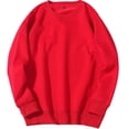 thumbnail image 2 of RXIRUCGD Chandail de Sport pour Homme à Col Rond, Chandail Molletonné à Enfiler à Manches Longues, Chandail à Capuchon Uni, Rouge, Taille : L, 2 of 3