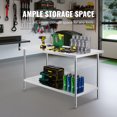 thumbnail image 4 of VEVOR Stainless Steel Work Prep Table Commercial Worktable Food Prep 30x60x34in, 4 of 9