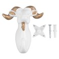 thumbnail image 2 of Animal Shape Hook, Resin Material, Wall Mounted Hanging Hook For Coat Towel Key, Decorative Hook With Removable Animal Horns, 2 of 8