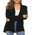 thumbnail image 2 of Cardigan Femme Couleur Unie Manches Longues Tricot, 2 of 5
