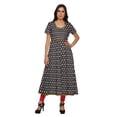 thumbnail image 1 of Moomaya Robes Imprimées à Fente avant pour Femmes Kurti à Manches Courtes Tenue d'Été, 1 of 6