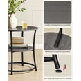 thumbnail image 4 of VASAGLE Side Table, 2-Tier Round End Table, Nightstand with Steel Frame for Small Spaces, Living Room, Bedroom, Misty Gray and Ink Black, 4 of 5