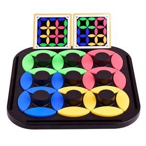 Wdhugt Rotating Leaf Puzzle Board Game For Kids 360 Degrees Thinking Logic Educational Toy 8.98X8.98X0.98 Inch Plastic Intelligence Development Game