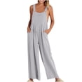 thumbnail image 2 of zanvin Pantalons pour Femmes, Liquidation Combinaison Sans Manches à Bretelles Décontractée Mode Été Unie, 2 of 5