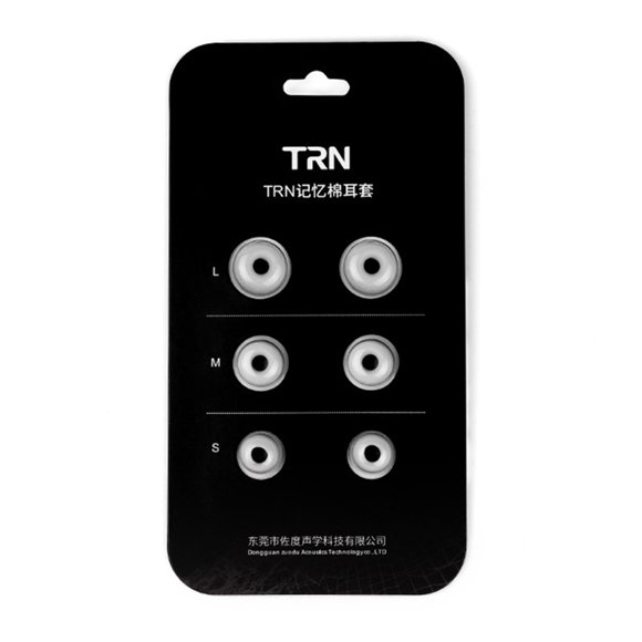 TRN Ensemble de 6 Écouteurs Intra-Auriculaires en Mousse à Mémoire de Forme - Embouts à Rebond Lent en Plusieurs Couleurs (Rouge, Noir, Gris, Bleu) - 3 Tailles Incluses