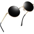 thumbnail image 1 of Joopin Lunettes de Soleil Rondes Hippie Polarisées pour Femmes Hommes Rétro Petit Cercle Lunettes, 1 of 7