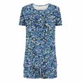 thumbnail image 4 of Offre à Durée Limitée Iumwxz Ensembles Confortables à Boutons Plissés avec Poches Vêtements pour Femmes Imprimé Floral Col Rond Manches Courtes Shorts à Taille Élastique Ensembles 2 Pcs pour Dames Usage Quotidien Décontracté, 4 of 5