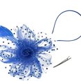 thumbnail image 1 of Women Flower Mesh Ribbons Feathers Headband Cocktail Tea Party Hat Headwear, 1 of 4