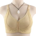 thumbnail image 1 of Pntutb Plus Size Clearance!Casual Sexy Front Button Shaping Cup Shoulder Strap Underwire Bra Plus Size Extra-Elastic Wirefree, 1 of 5