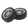 thumbnail image 2 of 2x Simulation Rubber RC Car Model Wheel Tire Tyre Spare Accessories Supplies 40mm, 2 of 8