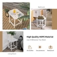 thumbnail image 2 of Patiojoy 2 Pcs Table à Thé Carrée Adirondack de 18 Pouces Table d'Appoint Table de Patio Extérieure Petite Table Résistante aux Intempéries Ou pour Cour Arrière Jardin Blanc, 2 of 6