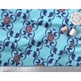 thumbnail image 2 of Soimoi Poly Georgette Fabric Floral & Filigree Damask Print Fabric by Yard 52 Inch Wide, 2 of 3