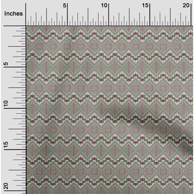 Tissu Lycra Polyester Pomme Chevron & Triangle Géométrique Décor Tissu Imprimé BTY 56 Pouces de Large