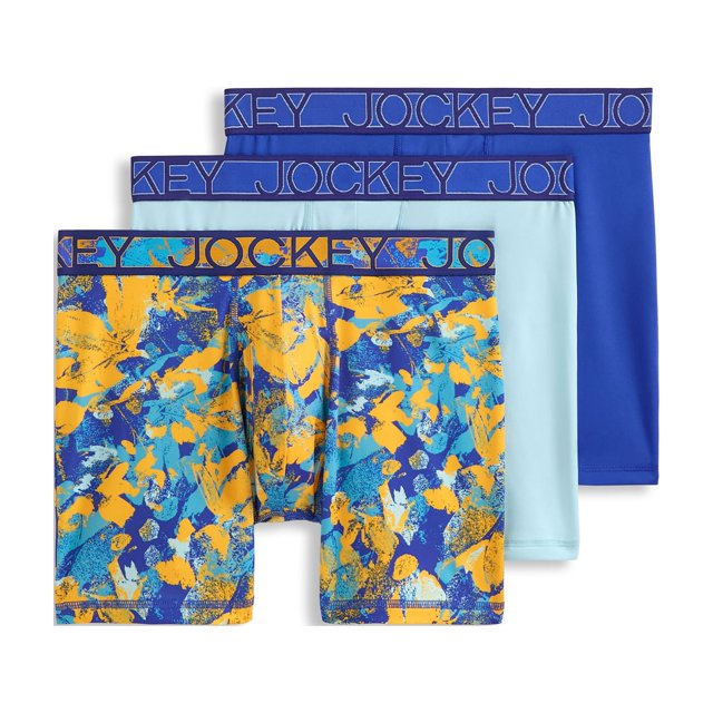Jockey Men's Active Microfiber 5" Boxer Brief - 3 Pack
