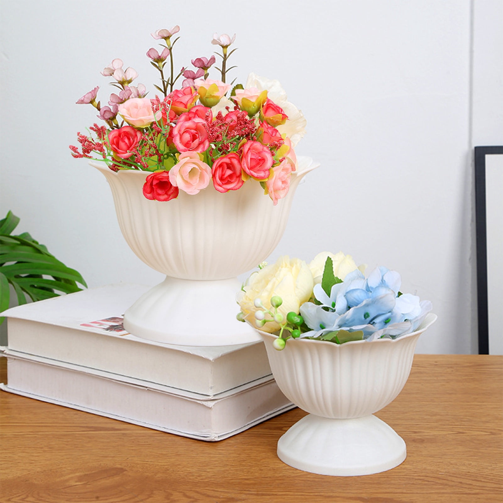 1.1L Thickened Round Bottom Flower Pot, Plastic Garden Planter, Decorative Flower Pot, Indoor Outdoor Plant Pot, Gardening Container, Home Decor Planter, Versatile Flower Pot