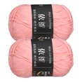 thumbnail image 1 of Unique Bargains Fil Acrylique Rose Foncé, Lot de 2 Écheveaux de 50 g, 1 of 7