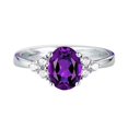 thumbnail image 1 of Riforla Women's Retro Fashion Jewelry Diamond Ring Opening Ring Rings Purple, 1 of 7