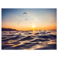 thumbnail image 2 of Orange Tinged Sea Waters at Sunrise - Beach Photo Canvas Print, 2 of 3