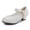 White, variant on LOVZFMLL Girl's Dress Shoes Sparkly Classic Mary Jane Glitter Low Heels Wedding Party Princess Shoes for Toddler Kids Silver 6.5-7 Years