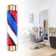 thumbnail image 4 of Rainproof Barber Shop Pole Red Blue White Rotating Light Lighting Stripes Lights 15cmx65cm Aureate, 4 of 8