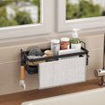 thumbnail image 2 of Organisateur de Panier d'Évier de Cuisine avec Plateau d'Égouttement Amovible pour Rangement d'Éponge, Brosse, Chiffon à Vaisselle 10.03 Po x 3.93 Po x 2.99 Po, 2 of 5