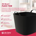 thumbnail image 2 of Life Story 26 Quart Flexi Tub, Versatile Storage Tote, Home Organizer, Black, 2 of 8