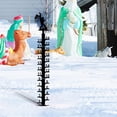 thumbnail image 4 of Aursykel Outdoor Snowflake Measuring Instrument Snow Gauge with Self Leveling Feet for Easy Setup Large 24 Inch Metal Snow Ruler for Christmas Decorations and Holiday Gifts, 4 of 5