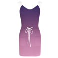 thumbnail image 2 of Pisexur Robe T-Shirt Décontractée d'Été pour Femmes Robe Tunique Sans Manches Col en V Aguichant Couleur Unie Dégradé Imprimé Mini Robe avec Poche, 2 of 6