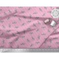 thumbnail image 3 of Soimoi Pink Modal Satin Fabric Stripe & Wild Animal Decor Fabric Printed BTY 42 Inch Wide, 3 of 3