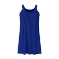 thumbnail image 4 of Robe Courte d'Été pour Femme de Plage - par-Dessus de Bikini, Sans Manches Évasée, Robe T-Shirt Décontractée Mini, Polyester, Tailles P - TTG, 4 of 4