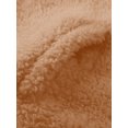 thumbnail image 4 of Innerwin Jacket Plain Ladies Outwear Autumn Long Sleeve Hoodie Coat Coffee L, 4 of 5