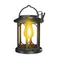 thumbnail image 1 of Solar Powered Courtyard Light Outdoor 28LED Flame Lantern Hollow Out Light Waterproof Wall Light Floor Mounted Projection, 1 of 8