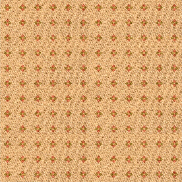 Ahgly Tapis de Zone Carré Orange Transitionnel Lavable en Machine, 6 Pieds Carré