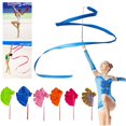 thumbnail image 3 of Dance Ribbon Rhythmic Art Gymnastic Ballet Streamer 4M Stick 2M Twirling A3P8, 3 of 6